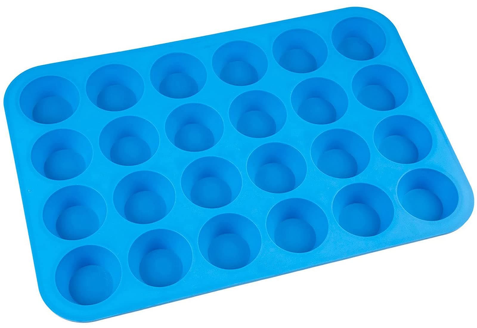 24 Cup Silicone Mini Muffin Tray Blue FREE POSTAGE