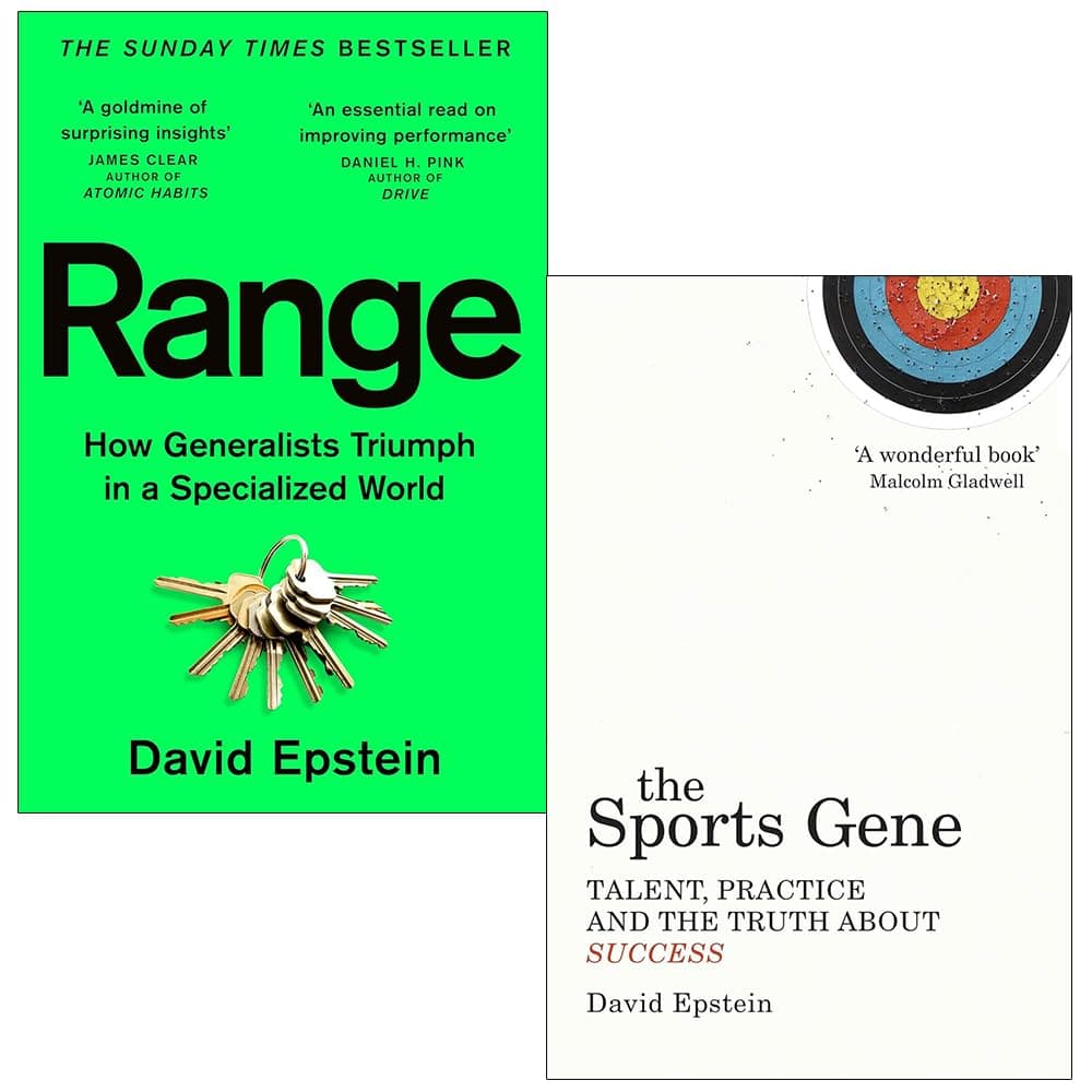 Range How Generalists Triumph in a Specialized World & The Sports Gene By David Epstein 2 Books Collection Set