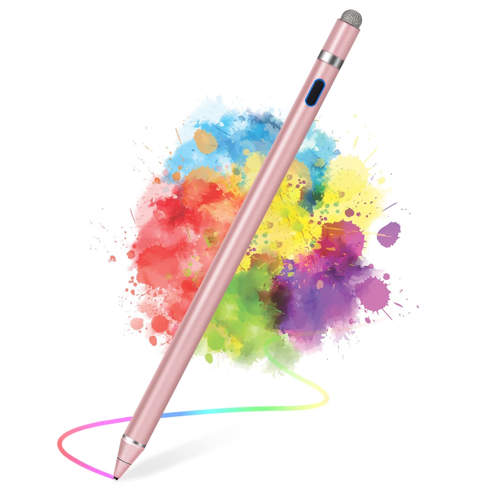 Active Stylus Pens for Touch Screens, Fine Point Smart Digital Pens Compatible with iPhone iPad, Samsung/Android Smart Phone&Tablet Writing Drawing