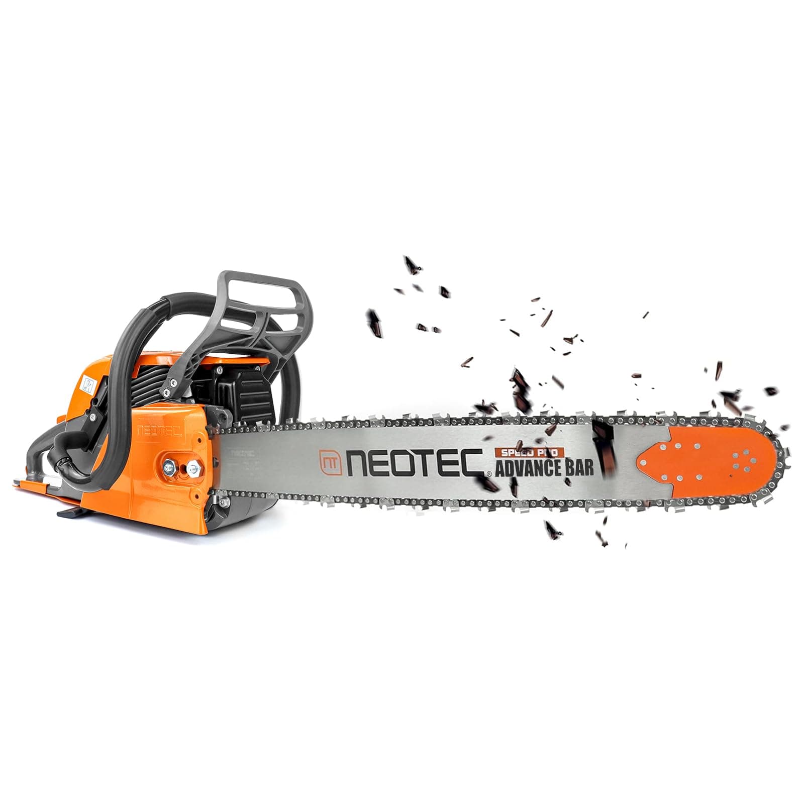 NEO-TEC NS872I 72cc Gas Chainsaw High-End Version, with NGK Spark Plug, Italian Ignition Coil, 24 Inch Chainsaw, 24" Chainsaw, Fit for 25 Inch, 28 Inch Bar, Gas Powered Chainsaw, Gasoline Chainsaw