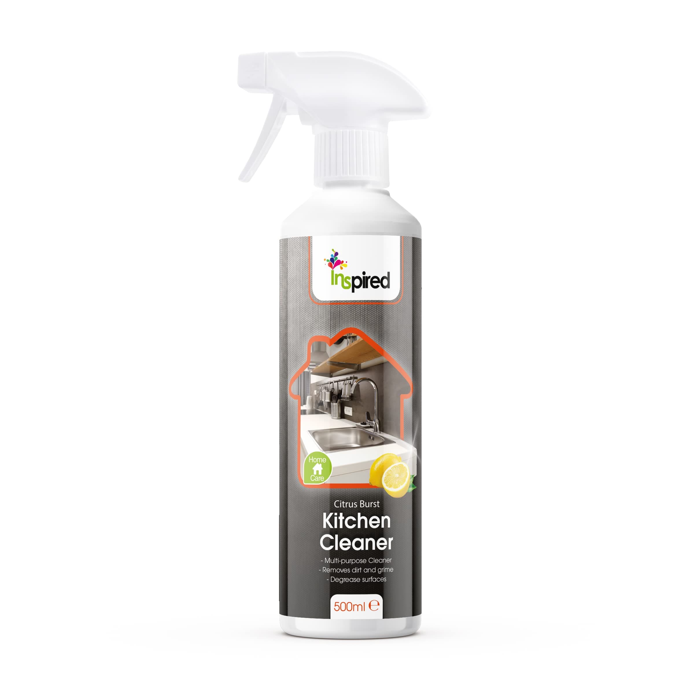InspiredKitchen Cleaner Daily Spray | Multi-Purpose For Any Surfaces Degreaser | Removes Dirt, Grease & Grime - Citrus Blast - 500ml