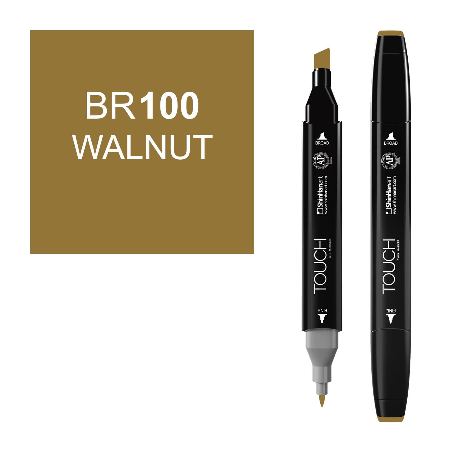 ShinHan Touch Twin Marker - BR100 Walnut