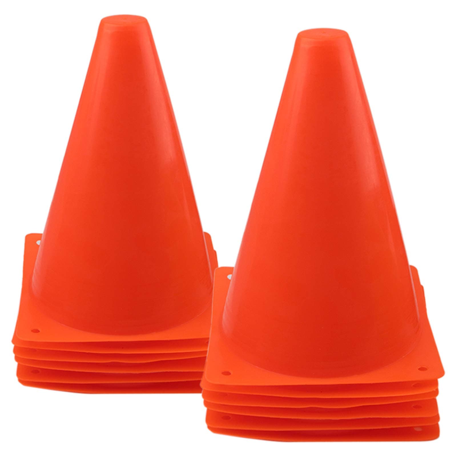 7 Inch Plastic Traffic Cones Sport Training Agility Marker Cone for Soccer, Skating, Football, Basketball, Indoor and Outdoor Games