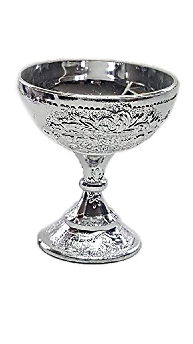 12 Silver Plastic Chalice 2.75" Tall Communion Decoration