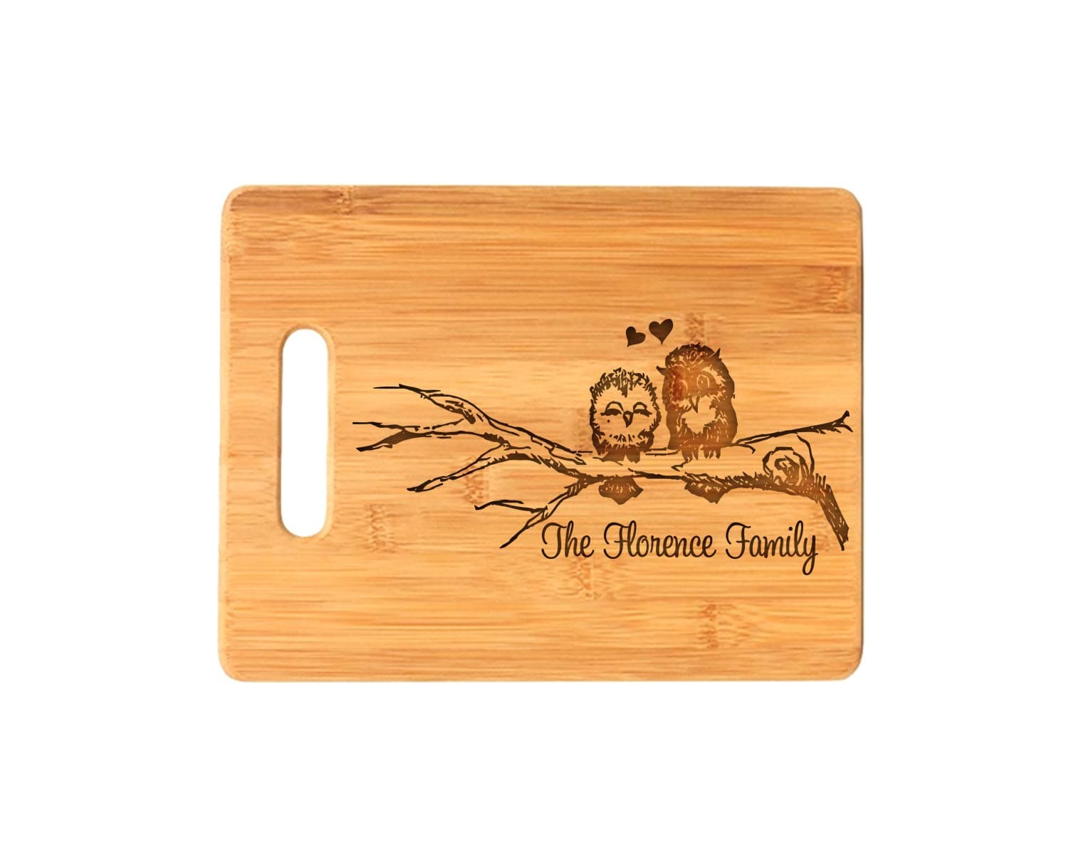 Personalized Cutting Board, Cute OWl Cutting Board,Laser engraved cutting board,Wedding Gift for couple, Kitchen decor, custom cutting board