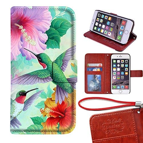 DOFIRI iPhone 6 / 6s Case, Card Slots PU Leather Hummingbird iPhone 6 / 6s Wallet case