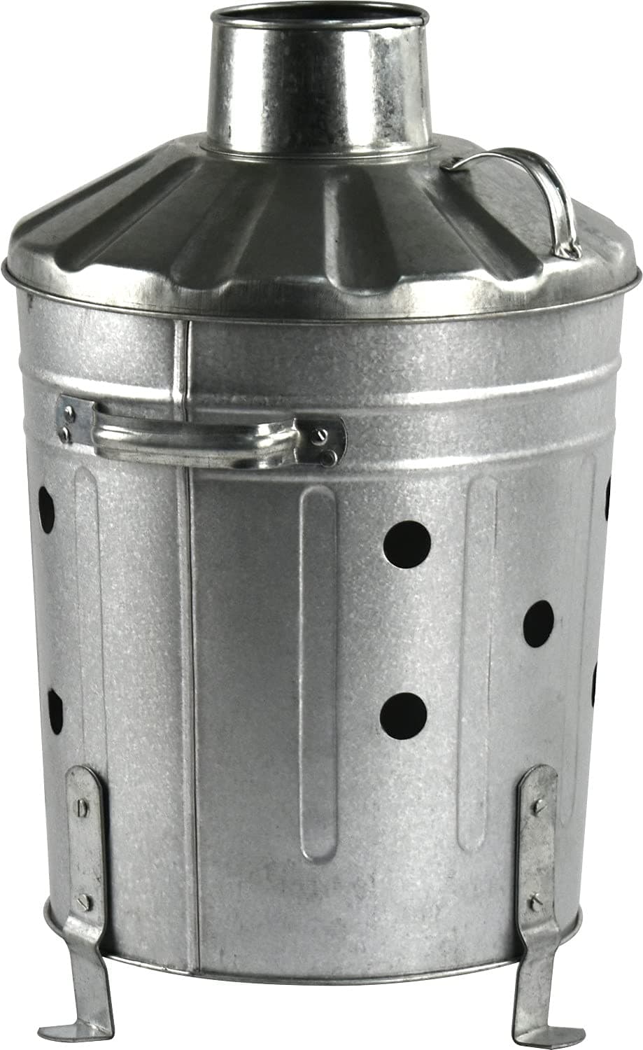 Sterling Ventures 15L Mini Galvanised Incinerator Fire Bin for Rubbish Wood Garden Waste