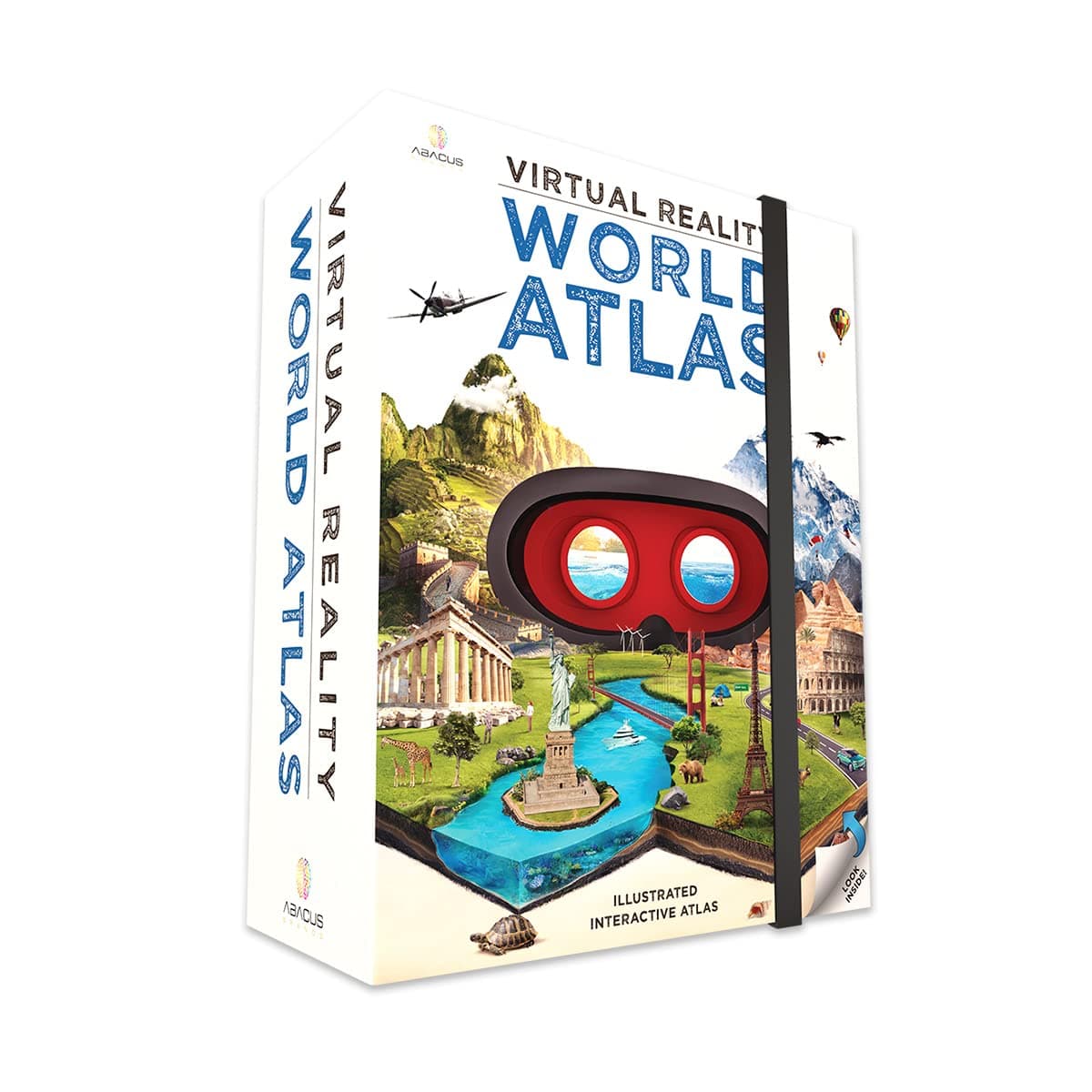 Abacus Brands Virtual Reality World Atlas - Interactive VR/AR Atlas & STEM Learning Activity Set for iOS Compatible Devices
