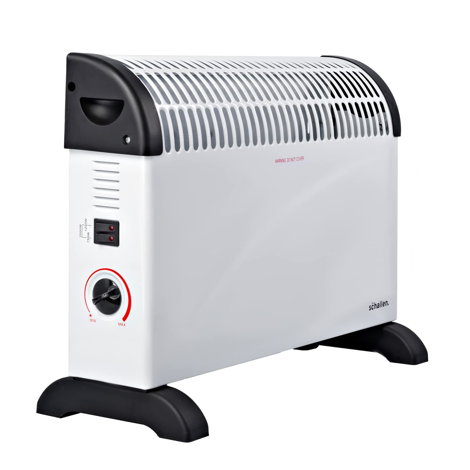 – Schallen 2000W Electric Convector Radiator Heater - 3 Heat Settings, Adjustable Thermostat & Overheat Protection (All White)