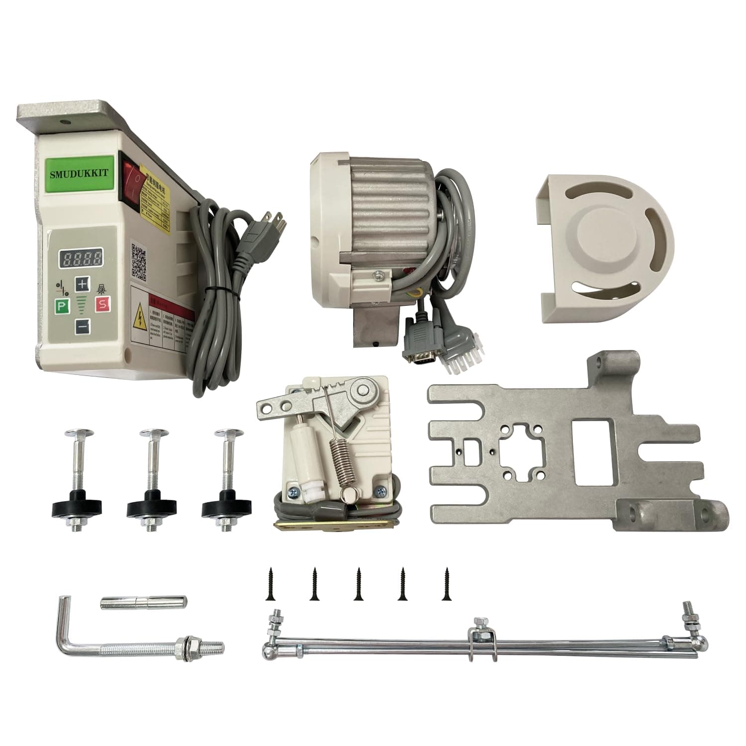 Sewing Machine Motor AC110V Servo Motor for Industrial Sewing Machine Power 1HP (750W), Brushless with Controller and Foot Switch, Reversible (750, Watts)