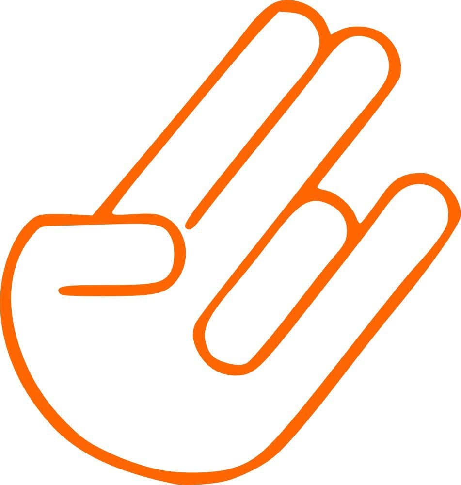 JP Vinyl Design - Shocker Symbol 3 Up -Vinyl Decal - 6" - Orange