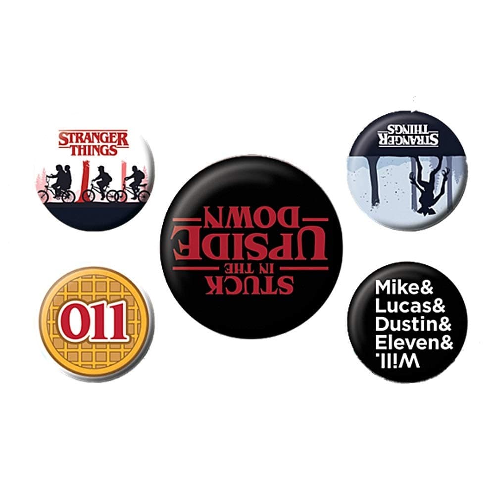 Genuine Stranger Things The Upside Down 5 Piece Badge Set Netflix