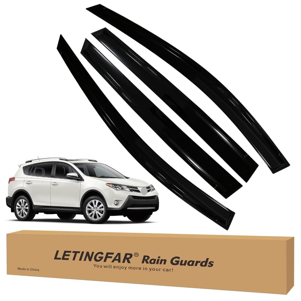 Tape-on Rain Guards for 2013-2018 RAV4, for 2013-2018 Toyota RAV4 Accessories,Side Vent Visors Shades Window Deflectors for Toyota RAV4