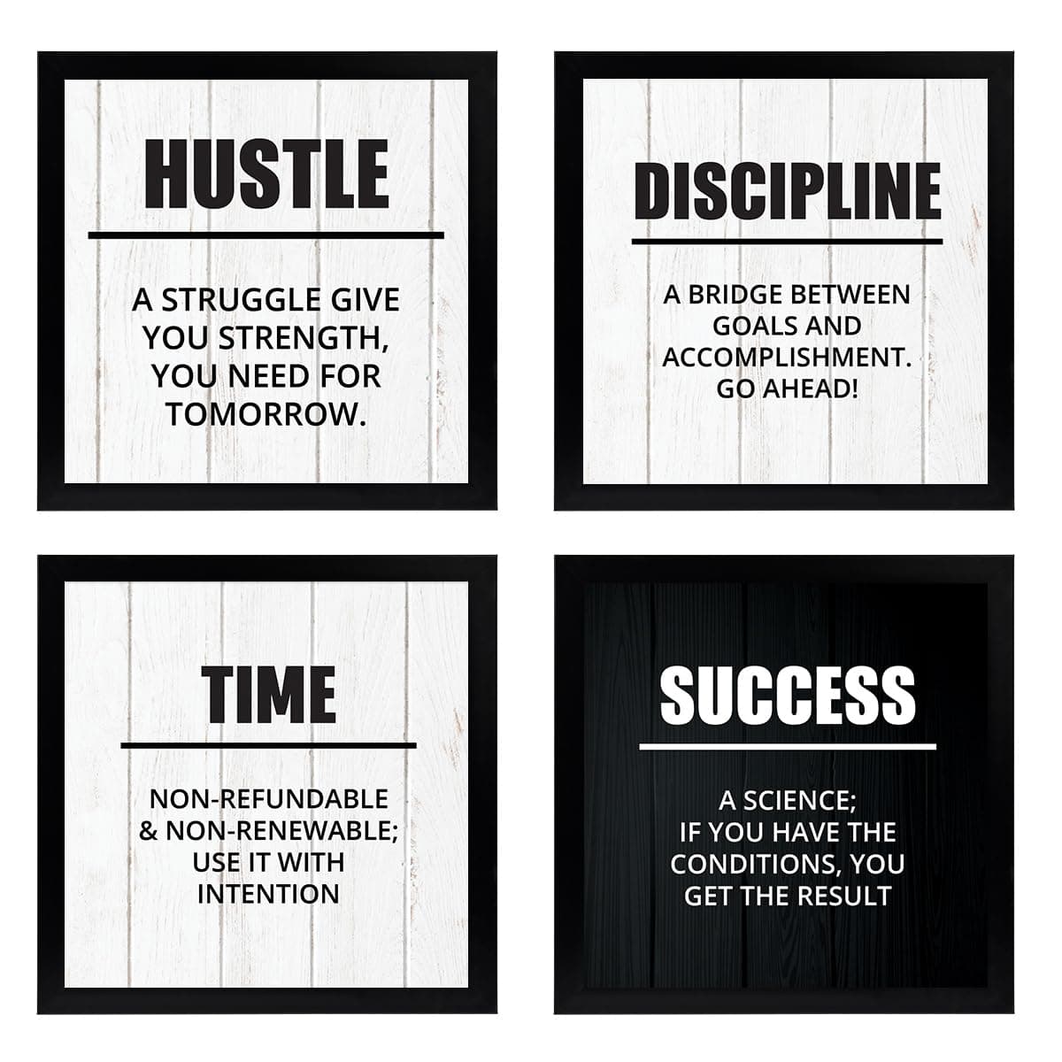 Chaka Chaundh - Suitable Motivational Quotes Frames Framed Posters - Quotes Wall Frames - Posters with Frame (Inspirational - White)