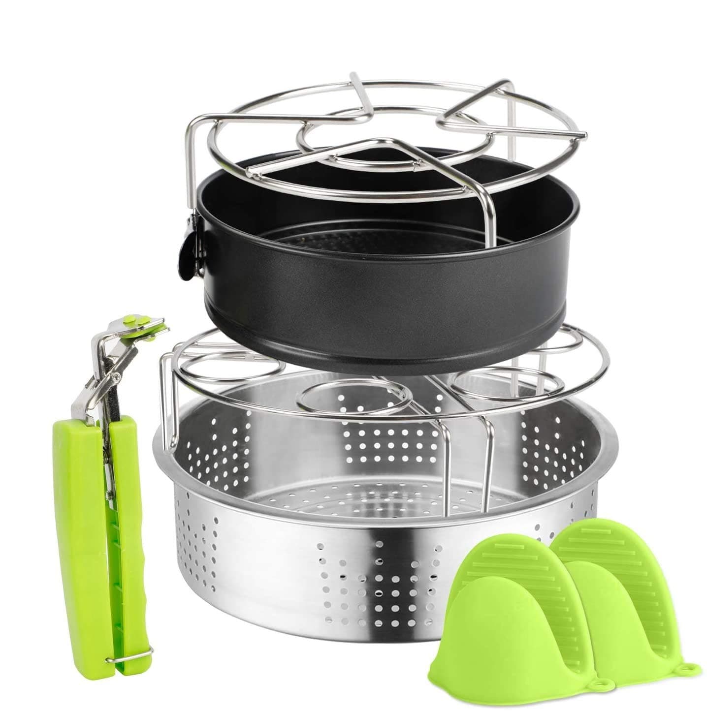 Pressure Cooker Accessories Set, Compatible with Instant Pot 6,8 QT or Other Electric Pressure Cookers, 6Pcs Steamer Basket Sets