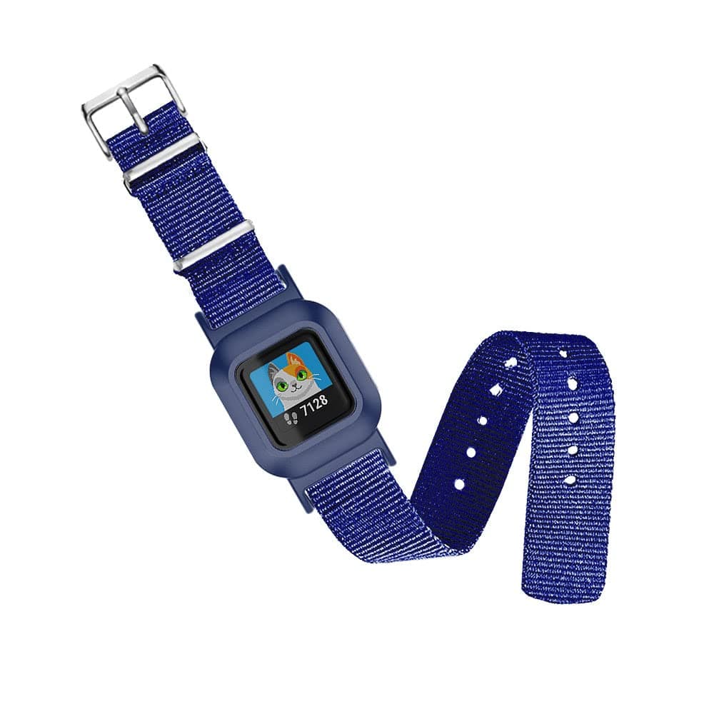 One Sheet Nylon Strap Compatible with Garmin vivofit jr 3 Fitness Tracker Bands Replacement with Case Nylon Classic Wristband