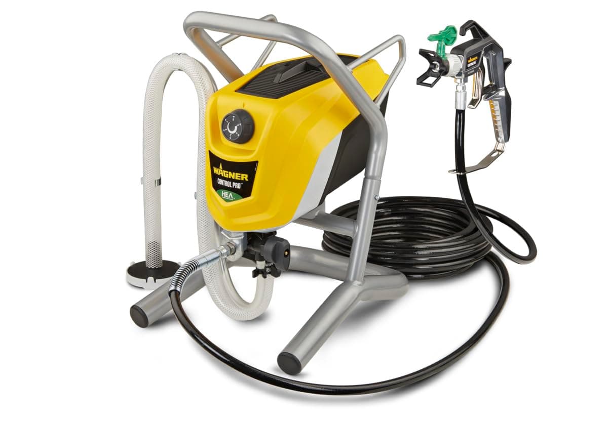 Airless ControlPro 250M Paint Sprayer for Interior and Exterior Wood, Metal, Wall and Ceiling Paints, Covers 15 m² in 2 min, 110 bar, Adjustable Spray Pressure, 9 m Hose