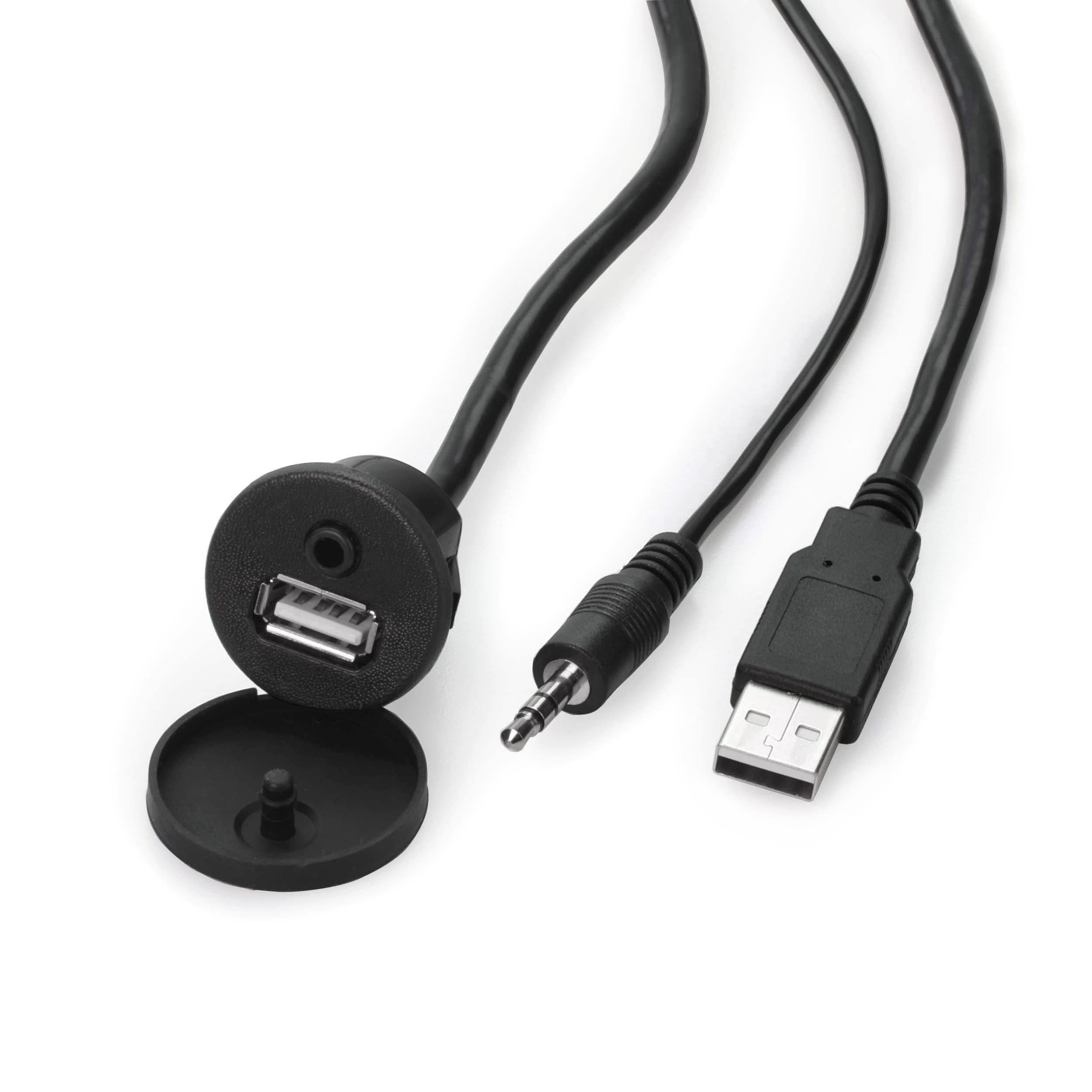 Retro Manufacturing RetroSound USB-PORT USB/Auxiliary Extension Cable with Under-Dash Housing