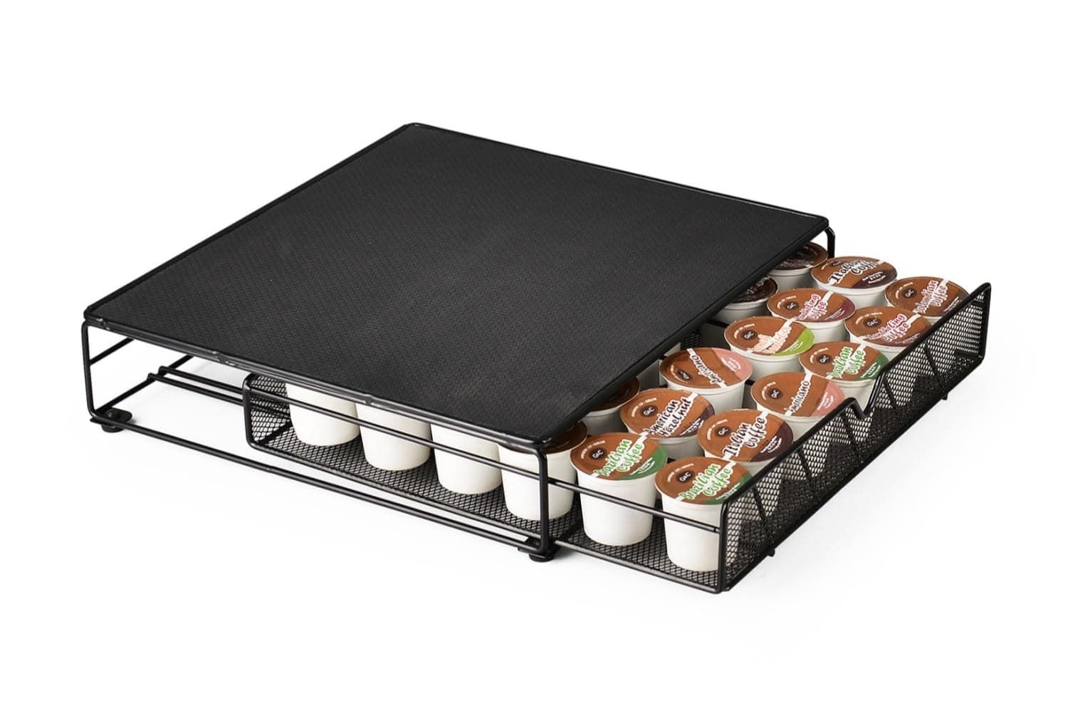 Sky-Touch Coffee Pod Drawer, 36 Pcs Coffee Capsule Holder Space-Saving Coffee Pods Kitchen Organizer Coffee Drawer