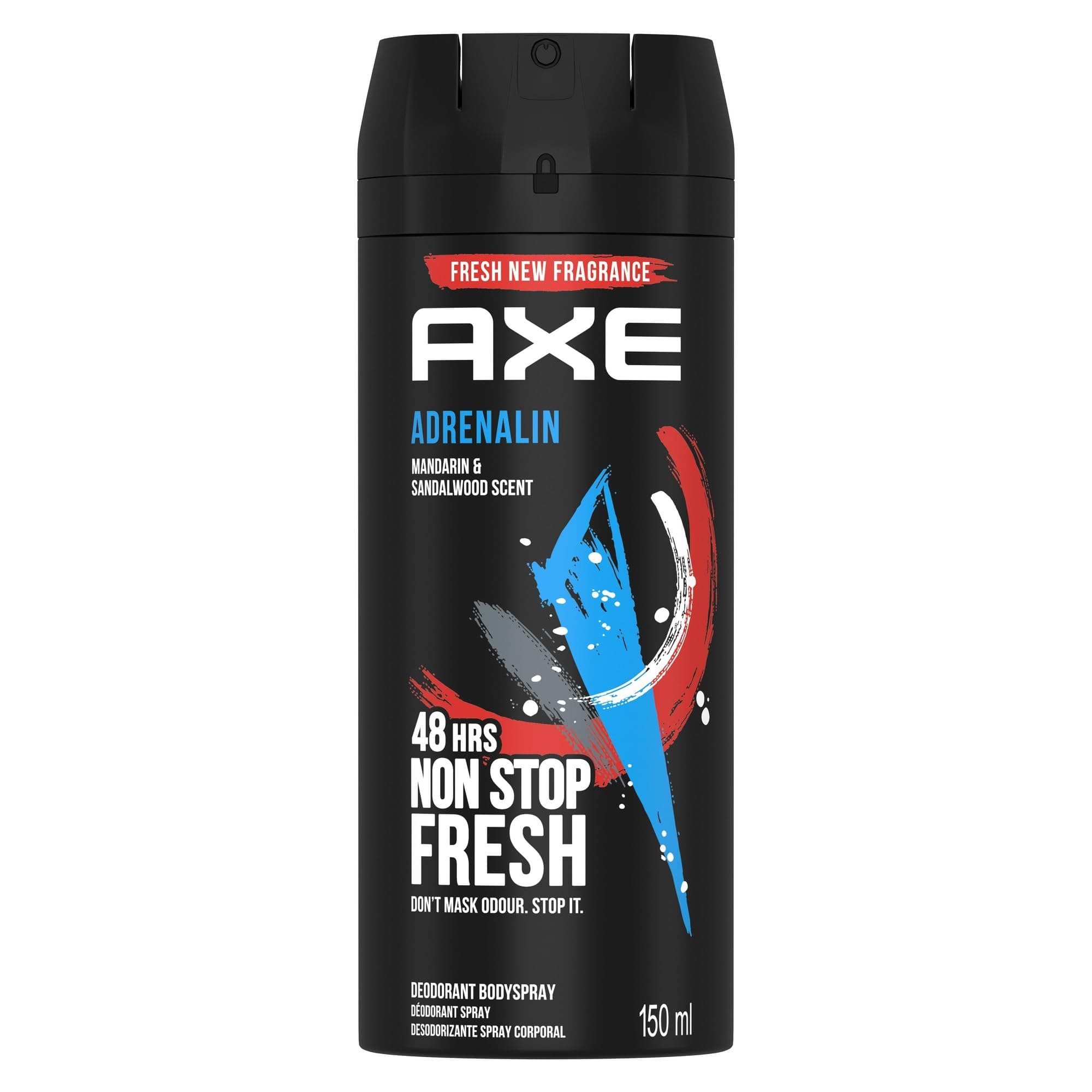 Adrenalin Deodorant Body Spray – 48H Fresh -150 ML- Pack of 2