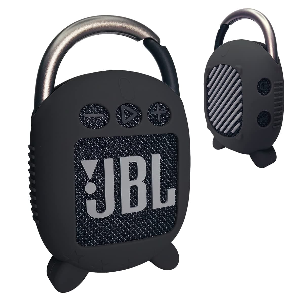 Silicone Cover Case for JBL Clip 4 Portable Bluetooth Speaker, Protective Carrying Case for JBL Clip 4 Portable Bluetooth Speaker (Case Only) (Black)