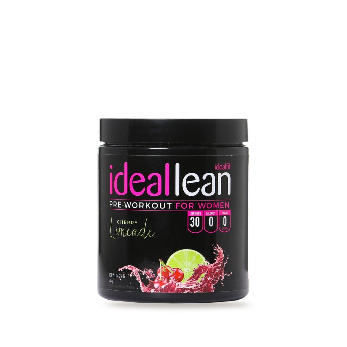 IdealLean, Best Pre Workout for Women - Energy Boost, Increase Training Intensity, Mental Focus, & Results, Beta-Alanine, Low Calorie & Healthy, 30 - Servings (Cherry Limeade)
