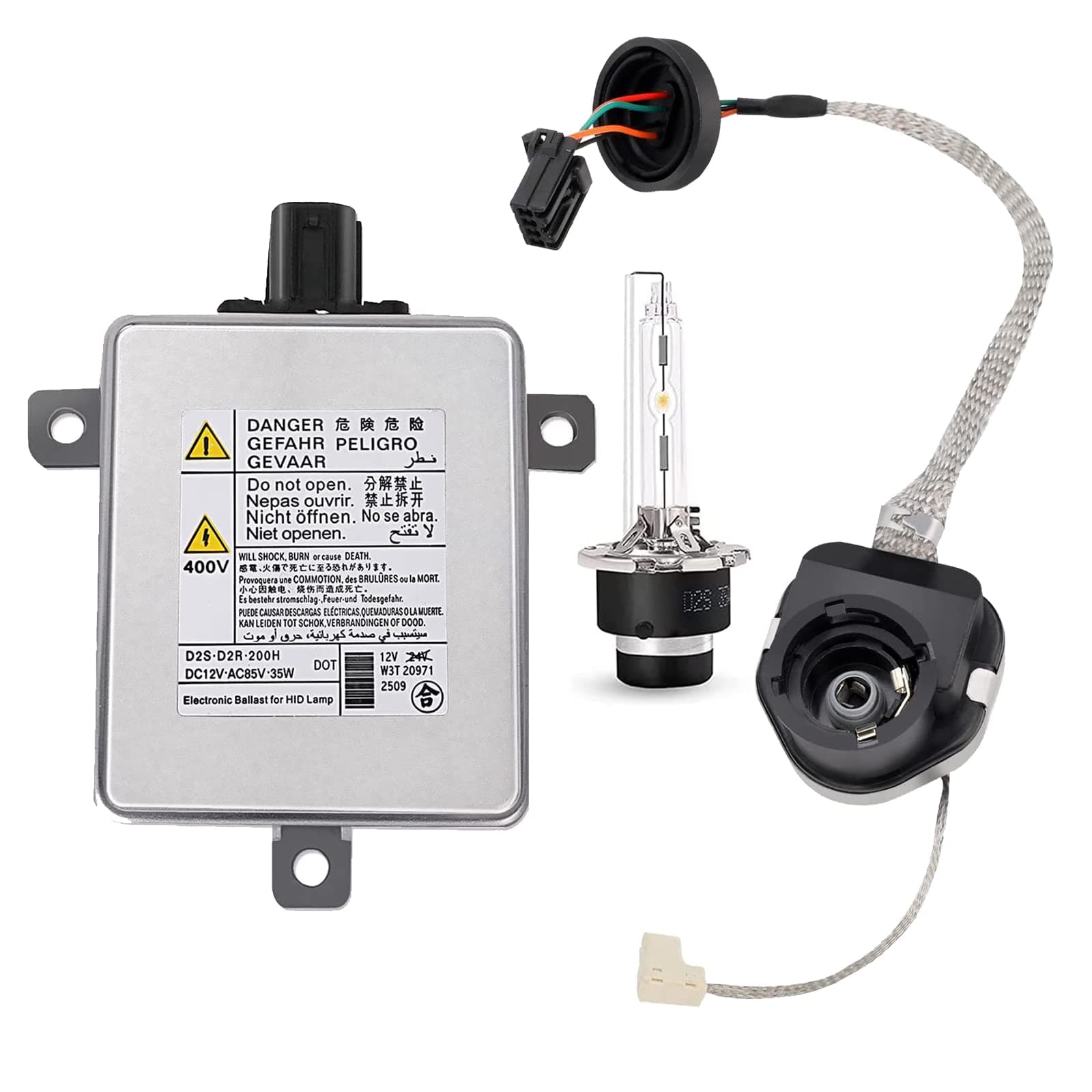 W3T19371 Xenon HID Headlight Ballast with Igniter D2S Bulb Replacement for Acura TL TL-S TSX ILX ZDX RDX Honda CR-Z Odyssey Mazda CX-5 CX-9 Mitsubishi Outlander Lancer Evolution W3T15671 W3T16271