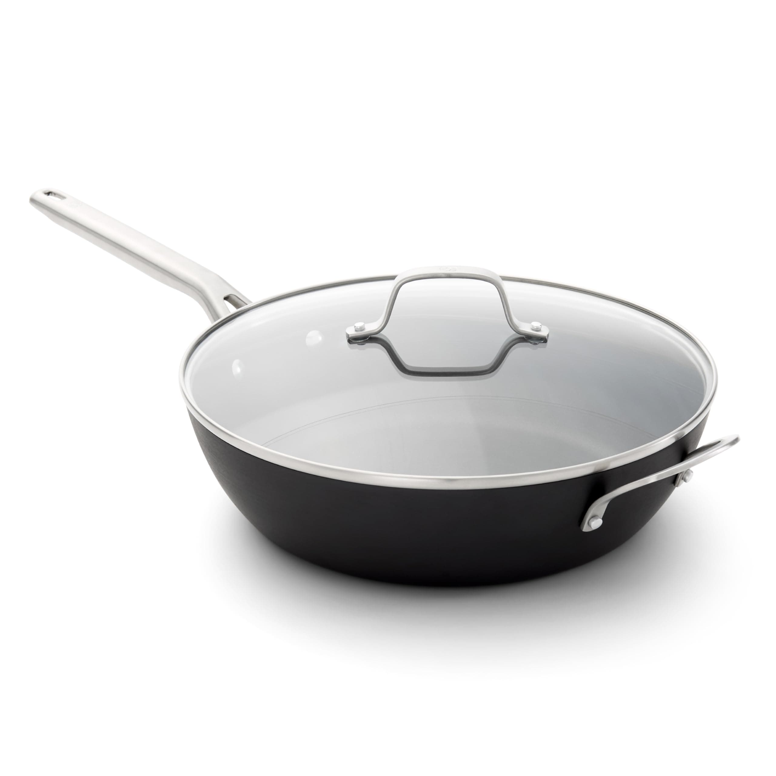 Hard-Anodized Nonstick 12" Jumbo Frying Pan with Lid