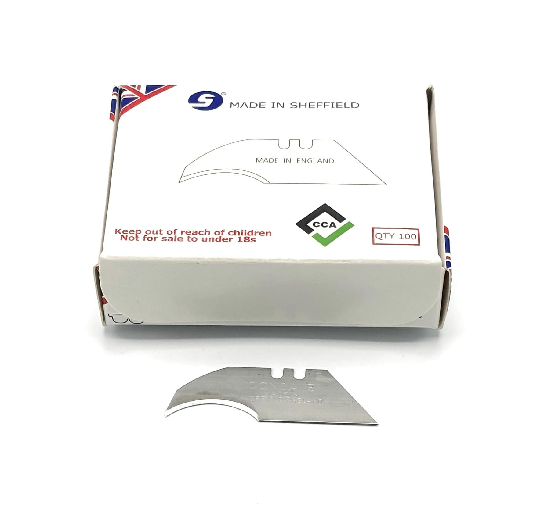 CCA Concave Cutter Blade Trimming Knife Blades x 100
