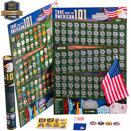 Scratch Off Poster – 100 Amazing Things To Do (17 x 25 inch) – Excellent Gift