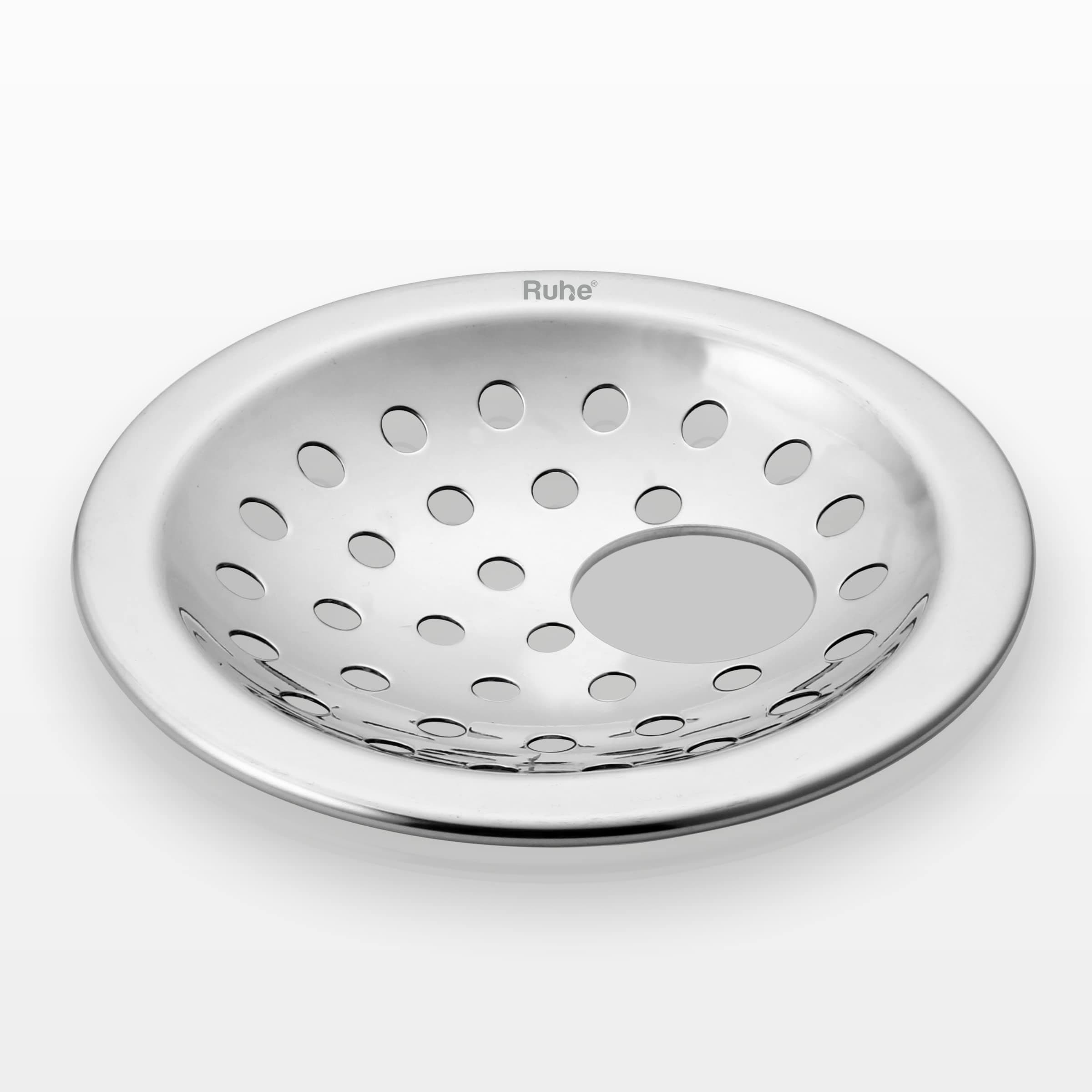 - Solid Polka 4½ Inches Floor Drainer with Hole | Premium Grade Stainless Steel Solid Polka Floor Drainer/Jali, (4½ Inches)