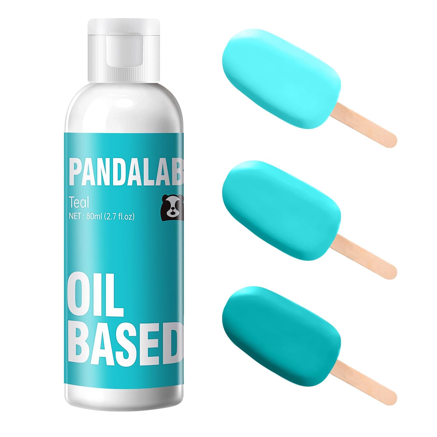 Teal Oil Based Food Coloring for Chocolate, Candy Melts, Donuts, Strawberries, Frosting, Cake, Professional Edible Dye for Baking - 80 Milliliters 2.7 Fl.Oz