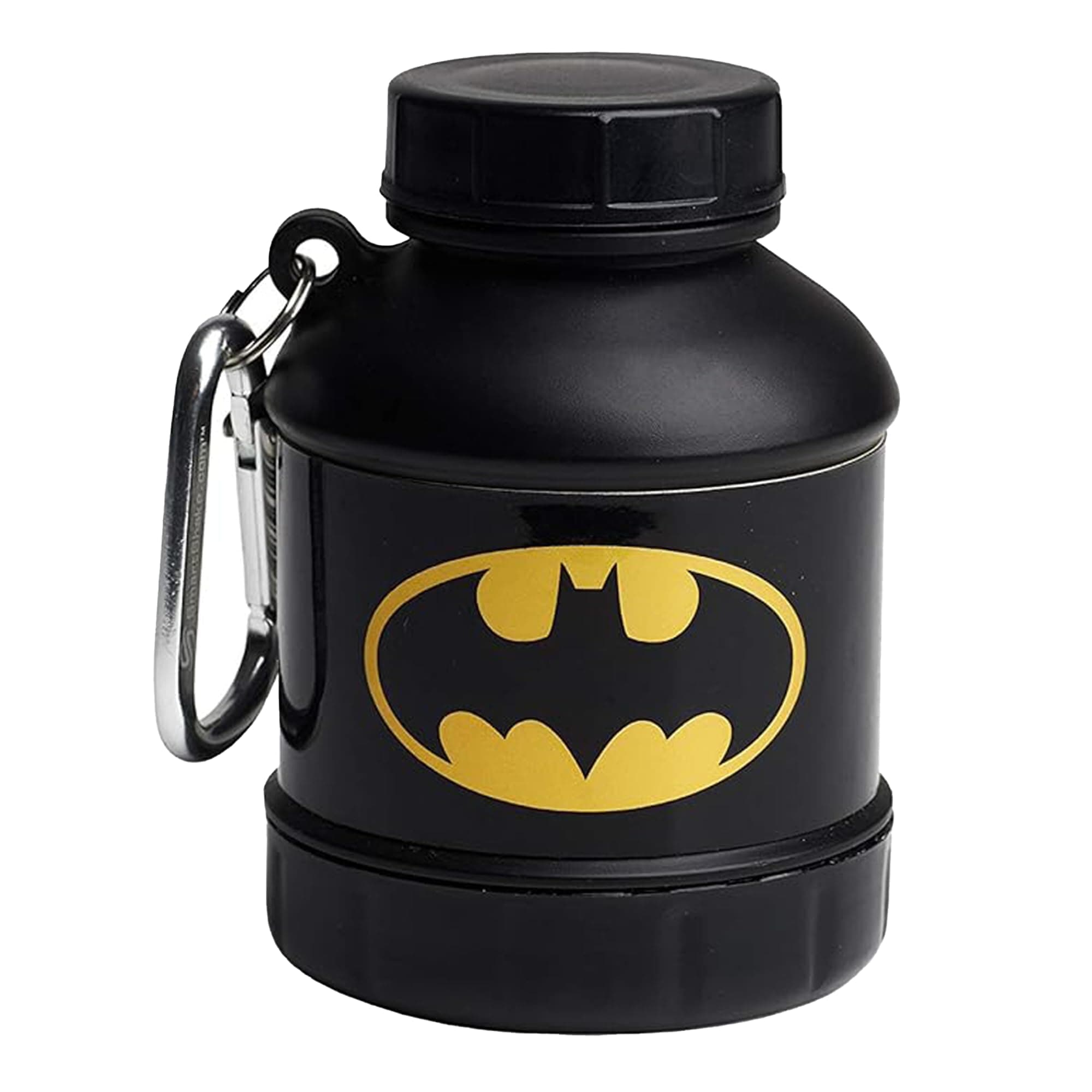 Justice League Whey2Go Batman Protein Powder Storage Container 50g – BPA Free Shaker Bottle Funnel for Whey Protein Powder + Protein Shakes 110ml, DC Comics Batman Gifts for Men