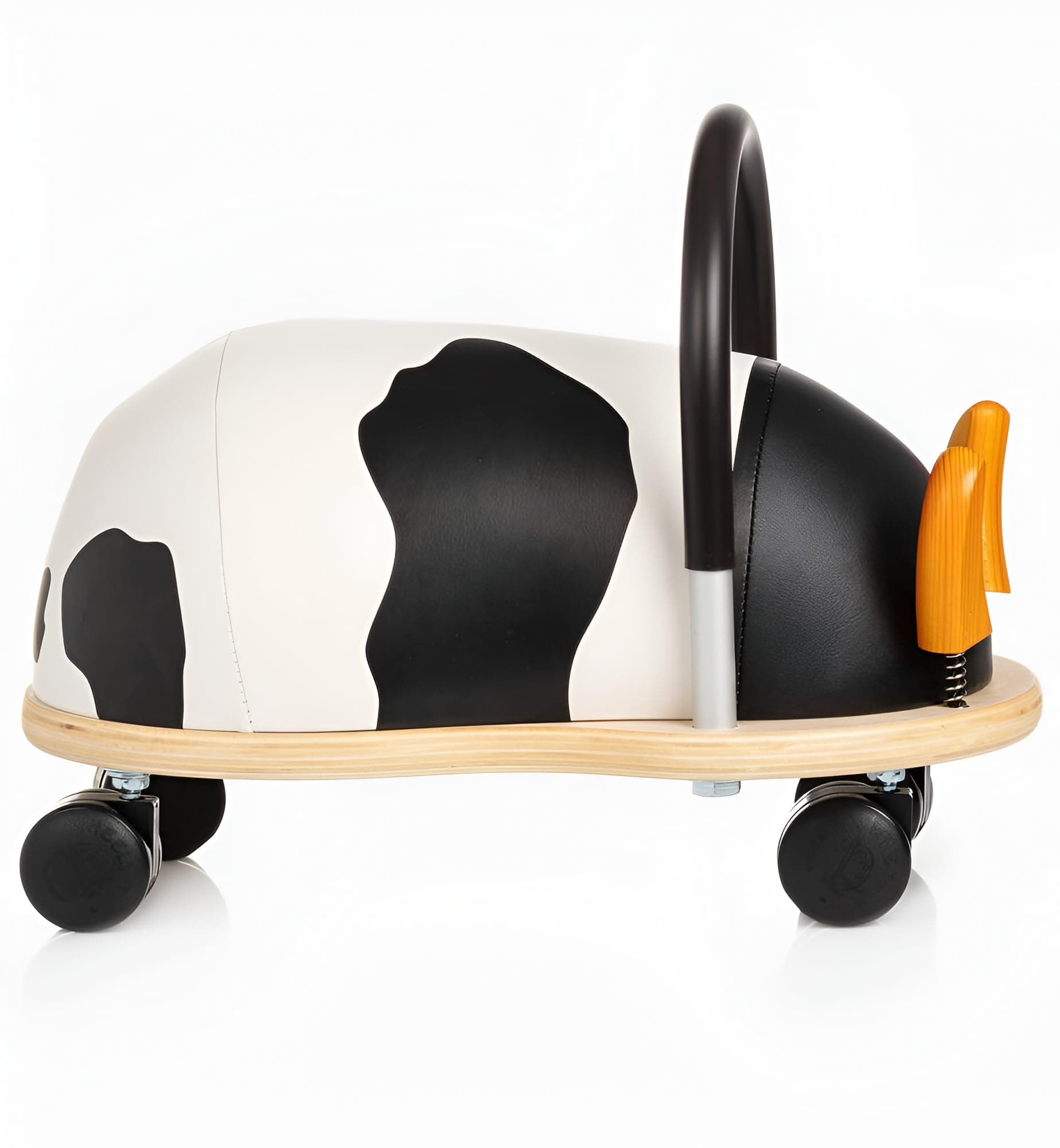 Wheelybug Toddler Wooden Ride-On, Multi-Directional Castor Wheels, Safety Certified Developmental Toy for Outdoor/ Indoor Fun, Large (2.5 - 5 Years), Cow