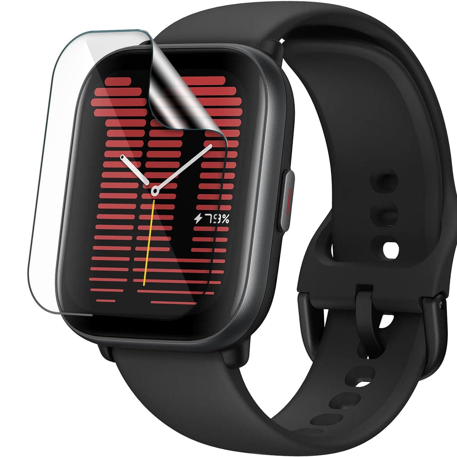 FCS || 3 Pcs || Screen Guard For Amazfit Active Watch Screen Protector | Ultrathin 0.125mm 9H ant shock flexible Watch screen protector TPU membrane (3)