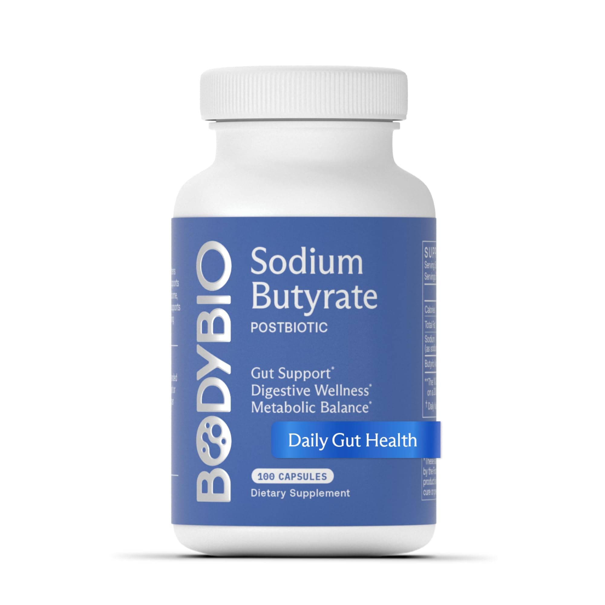 BodyBio/E-Lyte - Sodium Butyrate 600 mg 100 caps