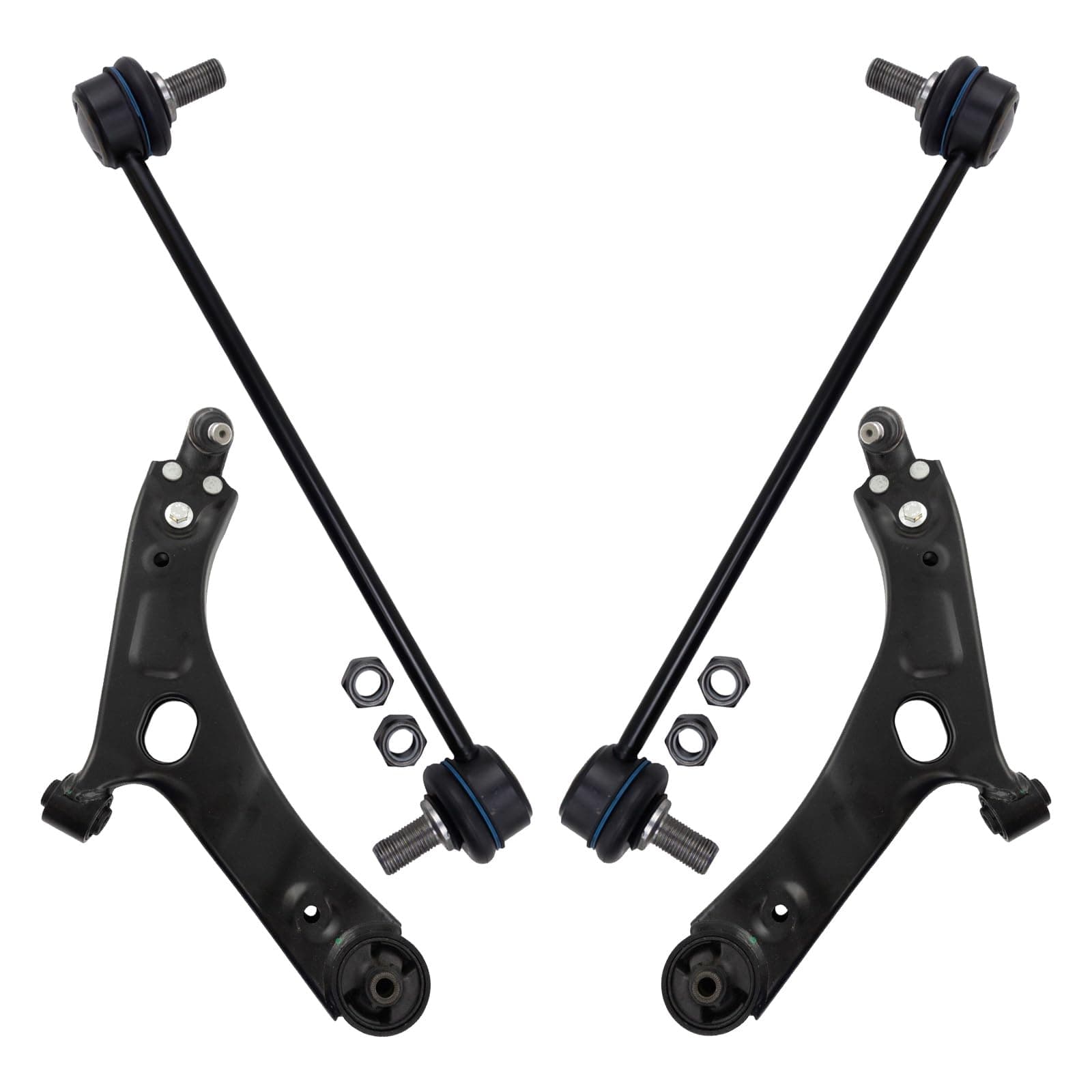 TRQ Front Suspension Kit Control Arm with Ball Joint Sway Bar Stabilizer Link Compatible with 2014-2015 Hyundai Tucson 2014-2016 Kia Sportage