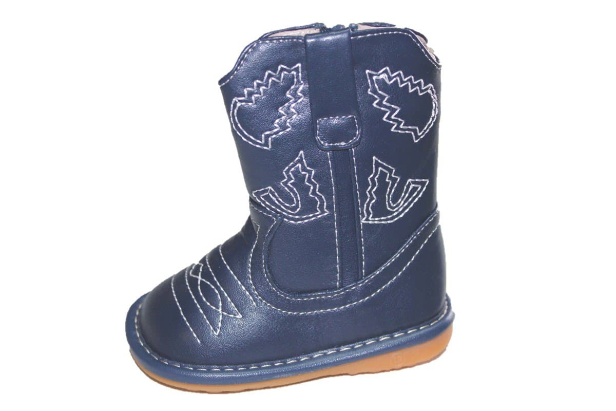 Navy Cowboy Squeaky Boots