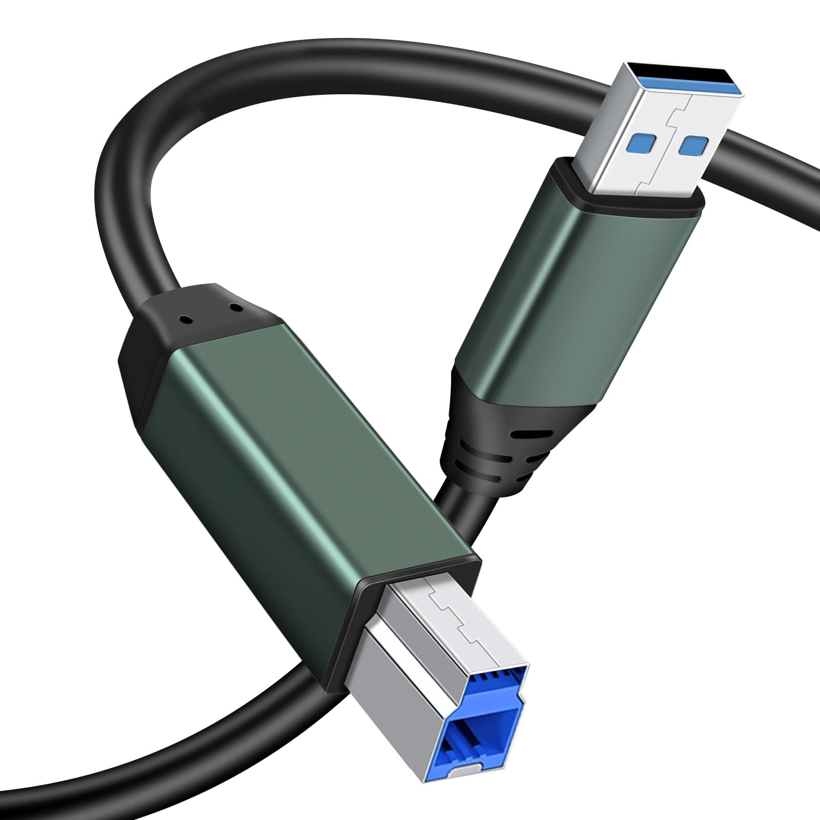Kumiho USB 3.0 Printer Cable A Male to B Male (5Ft/1.5M) Compatible with Scanner, Printers, Desktop External Hard Drivers and More