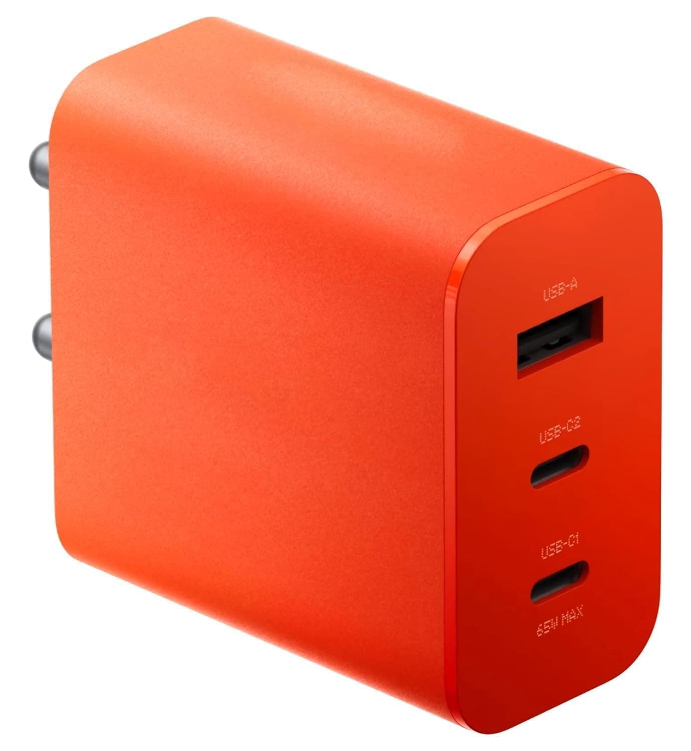 65W GAN Charger Compatible with Phone All Model Support Adapter Only (65W Orang)