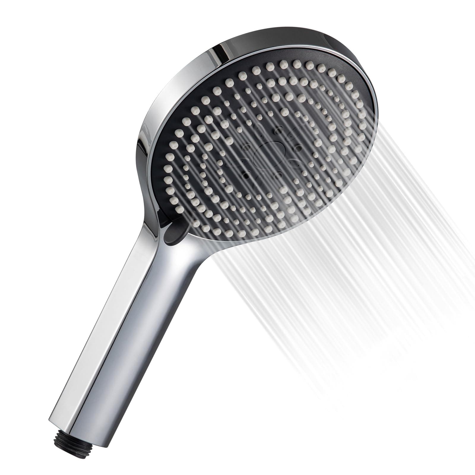 OFFO Handheld Shower Head, 6-Mode High Pressure Handheld Sprayer High Flow Large Powerful Boosting Handheld Showerhead for Low Water Pressure, Chrome Finish
