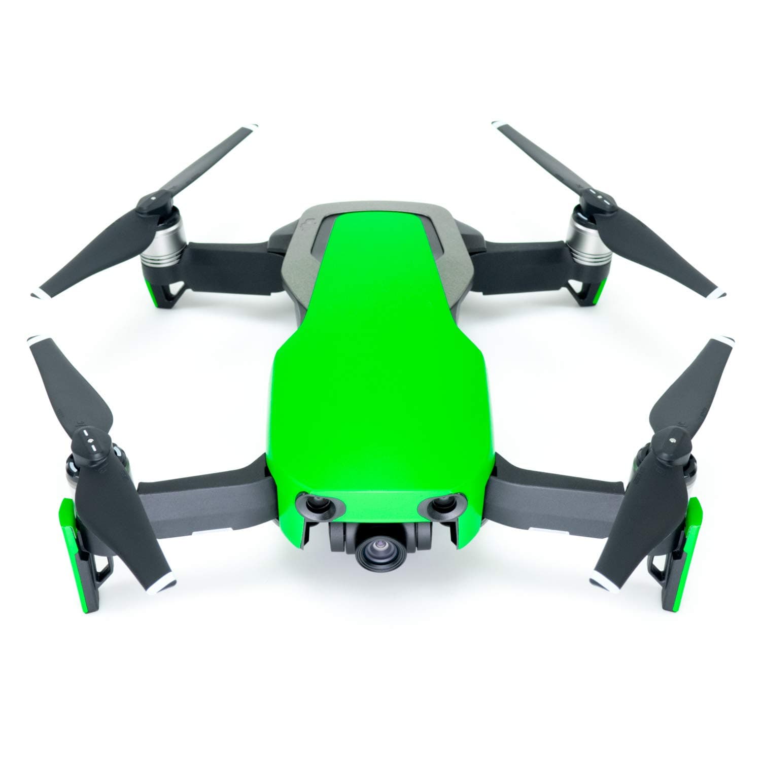 Wrapgrade Poly Skin Compatible with DJI Mavic Air | Unit A: Colored Parts and Rear Trim (NEON GREEN)
