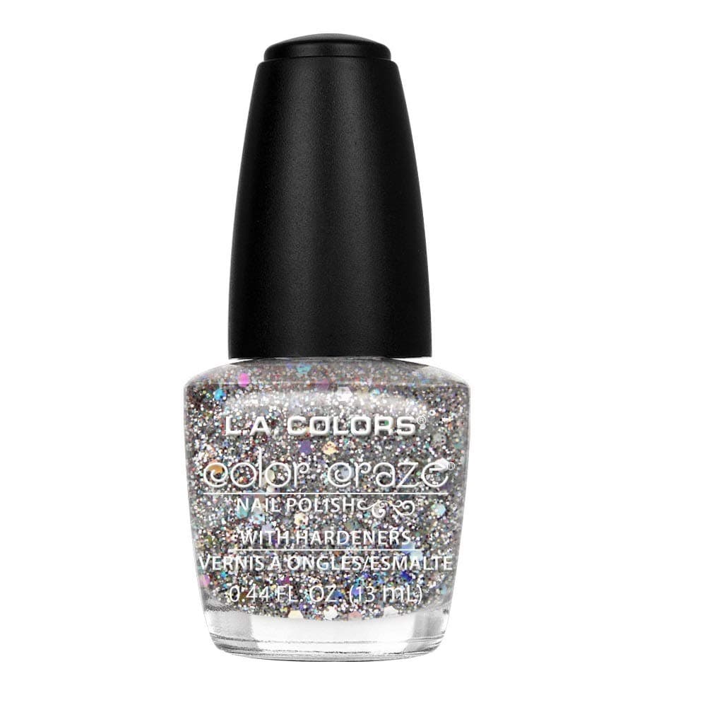 L.A. Colors Craze Nail Polish, Glitter Bomb, 0.44 Fl Oz (Pack of 1)