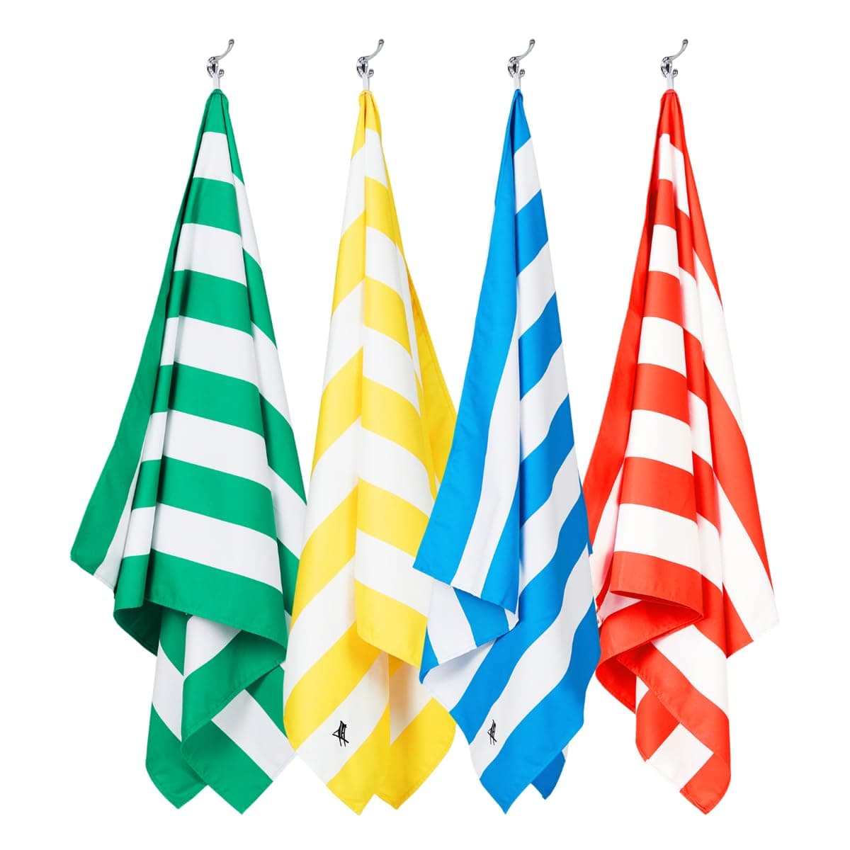 Dock & Bay Beach Towel - Quick Dry, Sand Free - Compact, Lightweight - 100% Recycled - Includes Bag - Cabana - Set A (4), Large (160x90cm, 63x35)