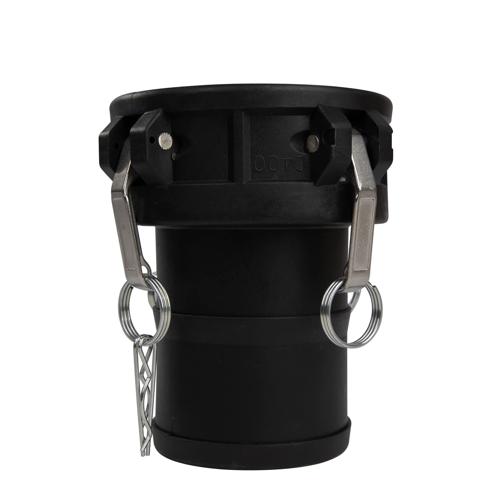 1 pc Polypropylene Camlock Fittings (4" Type C) Cam lock Hose Fittings Standard Female Coupler x Hose End With Camlock Gasket Inside Camlock Fittings Poly (4")