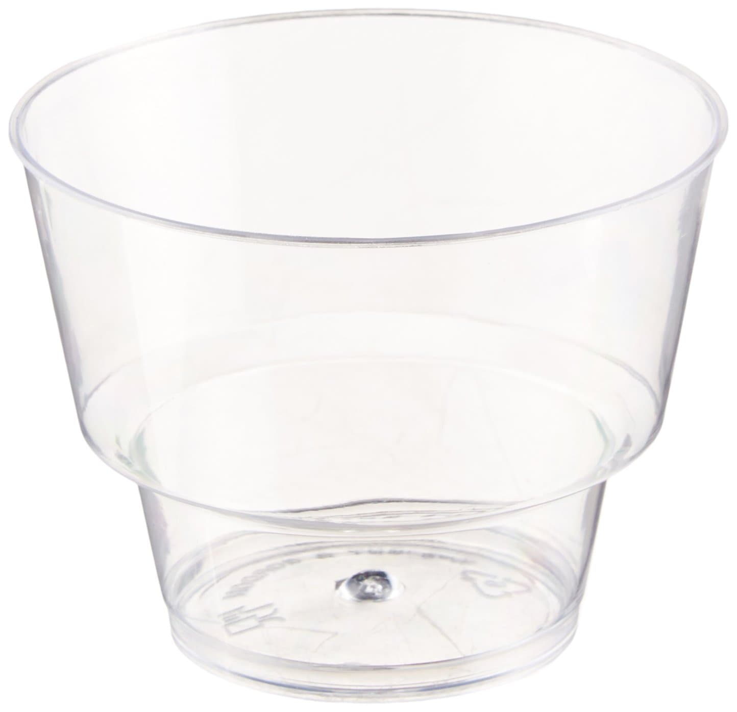 Ice Cream Clear Plastic Dessert Sundae Cups Bowl Container Party Plates, 24 count - 5 oz (148 ml)