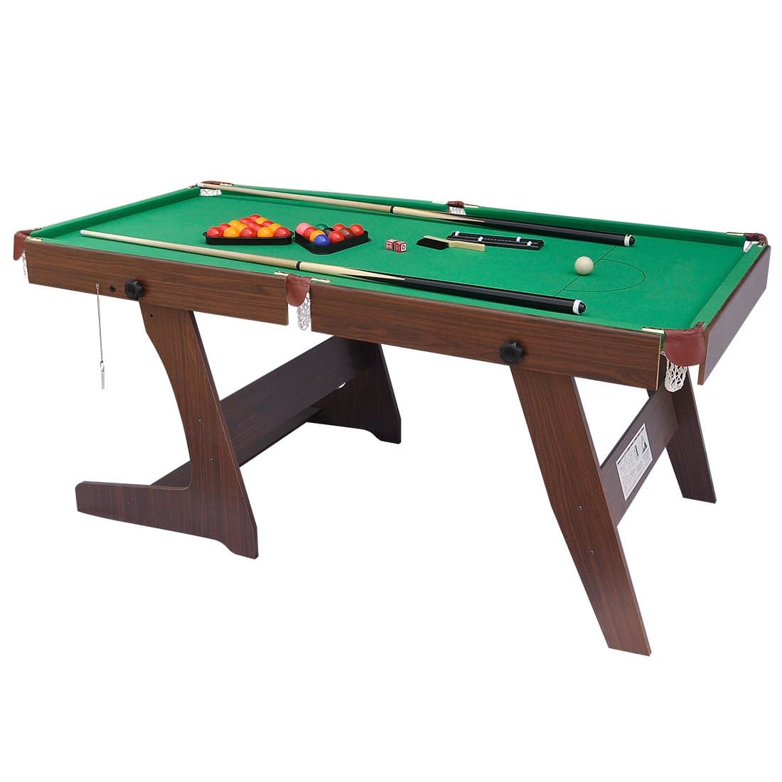 HLC 6FT Folding Billiards Snooker/Pool Table With Balls And Other Accessories