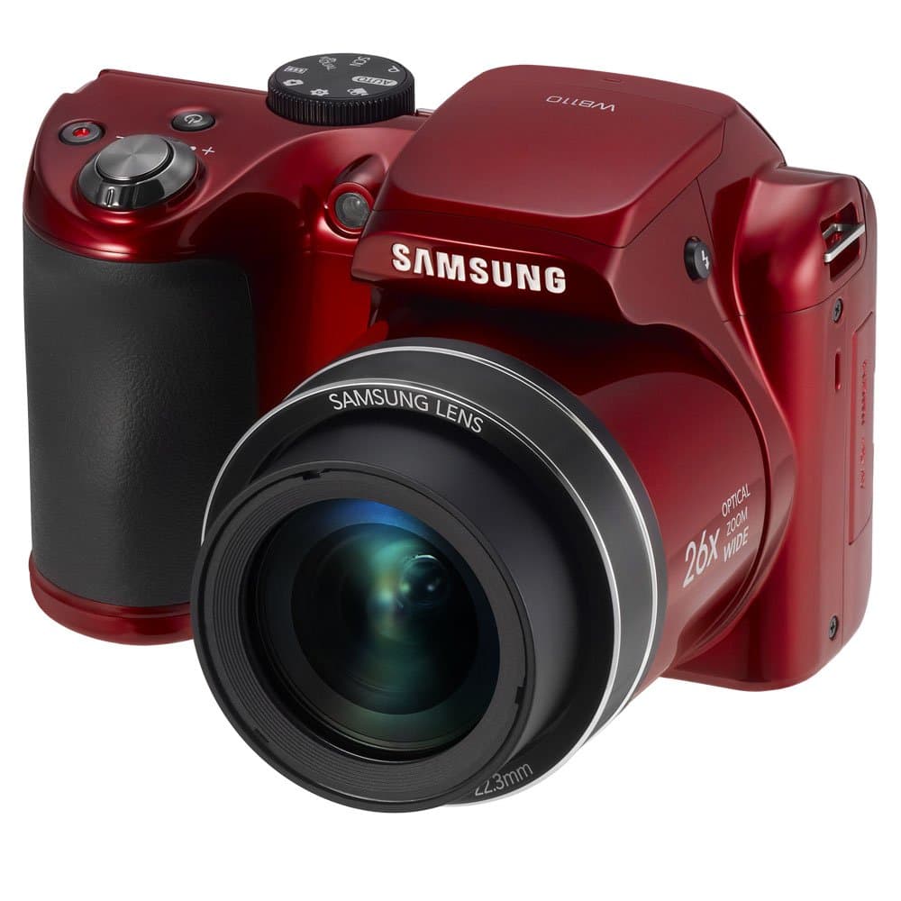 Samsung EC-WB110ZBARUS 20.2 Digital Camera with 26.0x Optical Image Stabilized Zoom with 3.0-Inch TFT LCD Screen (Red)