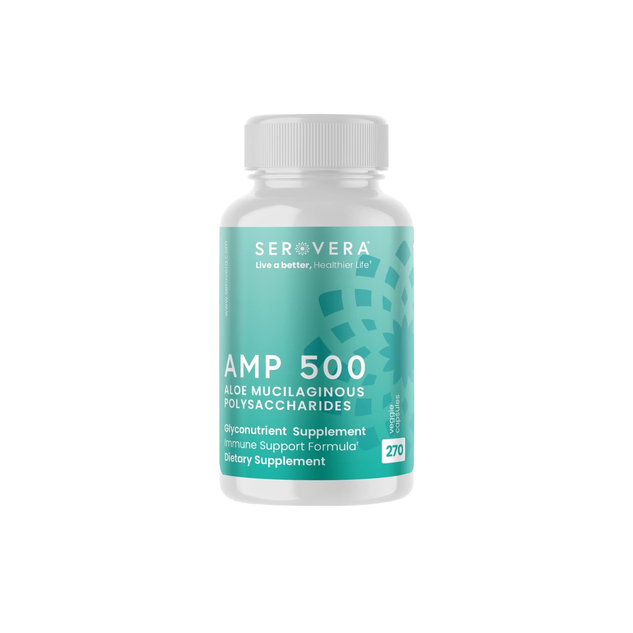 AMP Organic Aloe Glyconutrient Supplement - Support Immune System, Digestive Tract, and Colon Health 270 caps