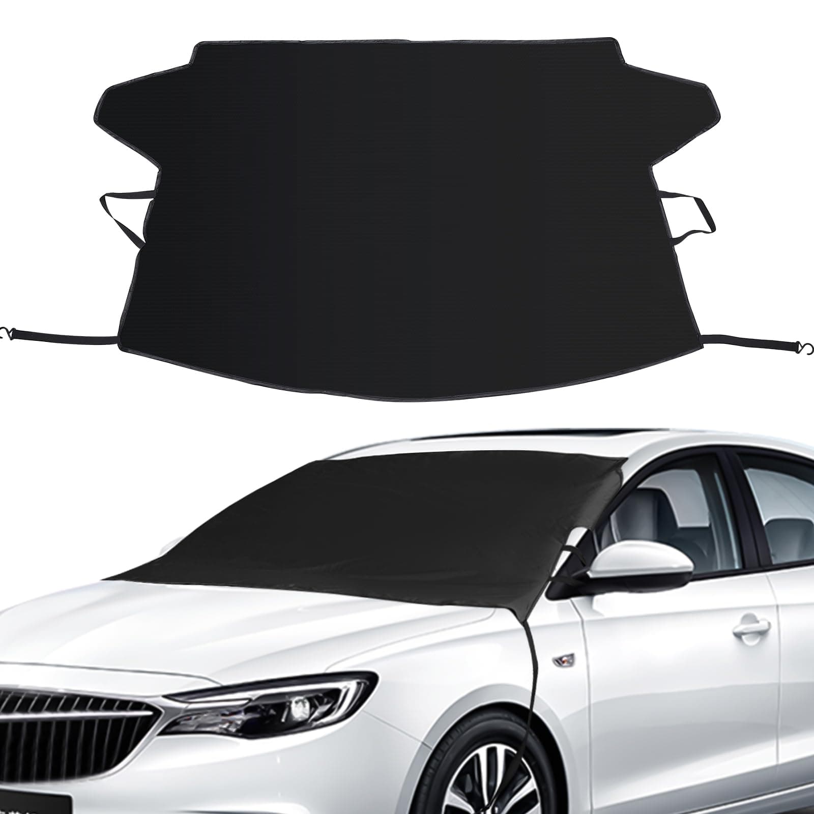 - Windshield Cover for Ice and Snow, Car Windshield Snow Cover Winter Ice Frost Guard Sunshade Protector, Universal Fit SUV Auto Car Cover Snow Water Proof UV Dust Resistant, 63 Inches Wide